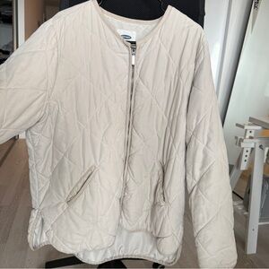 Women's Beige Quilted Jacket